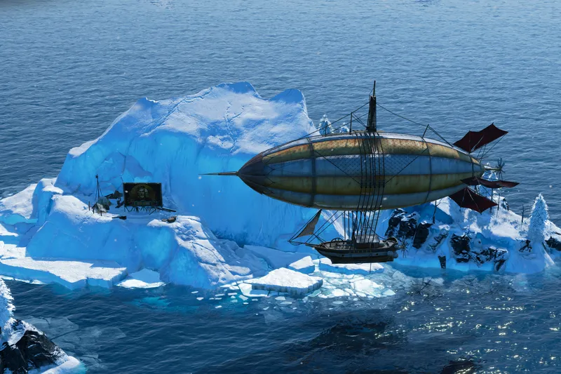 Nate’s Luftschiff in der Arktis